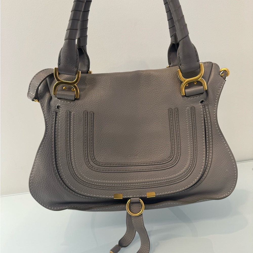 Chloe’s Small Gray Marcie Satchel - Picture 3 of 4